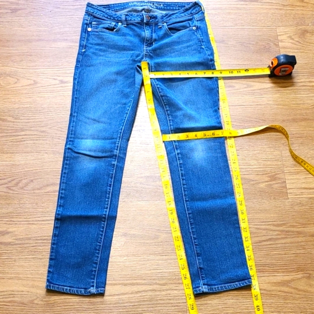 AMERICAN EAGLE 8x28 VINT SKINNY  REGULAR STANDARD FADED GIRLS JEANS